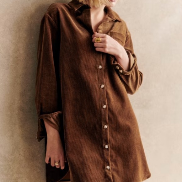 Sezane Sadie Dress (Caramel) - Picture 4 of 14